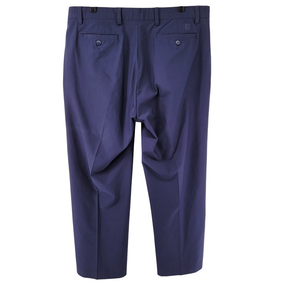 FootJoy Golf Pants‎ Mens 38x32 Navy Blue Performance Poly Spandex FJ Logo - Picture 2 of 6